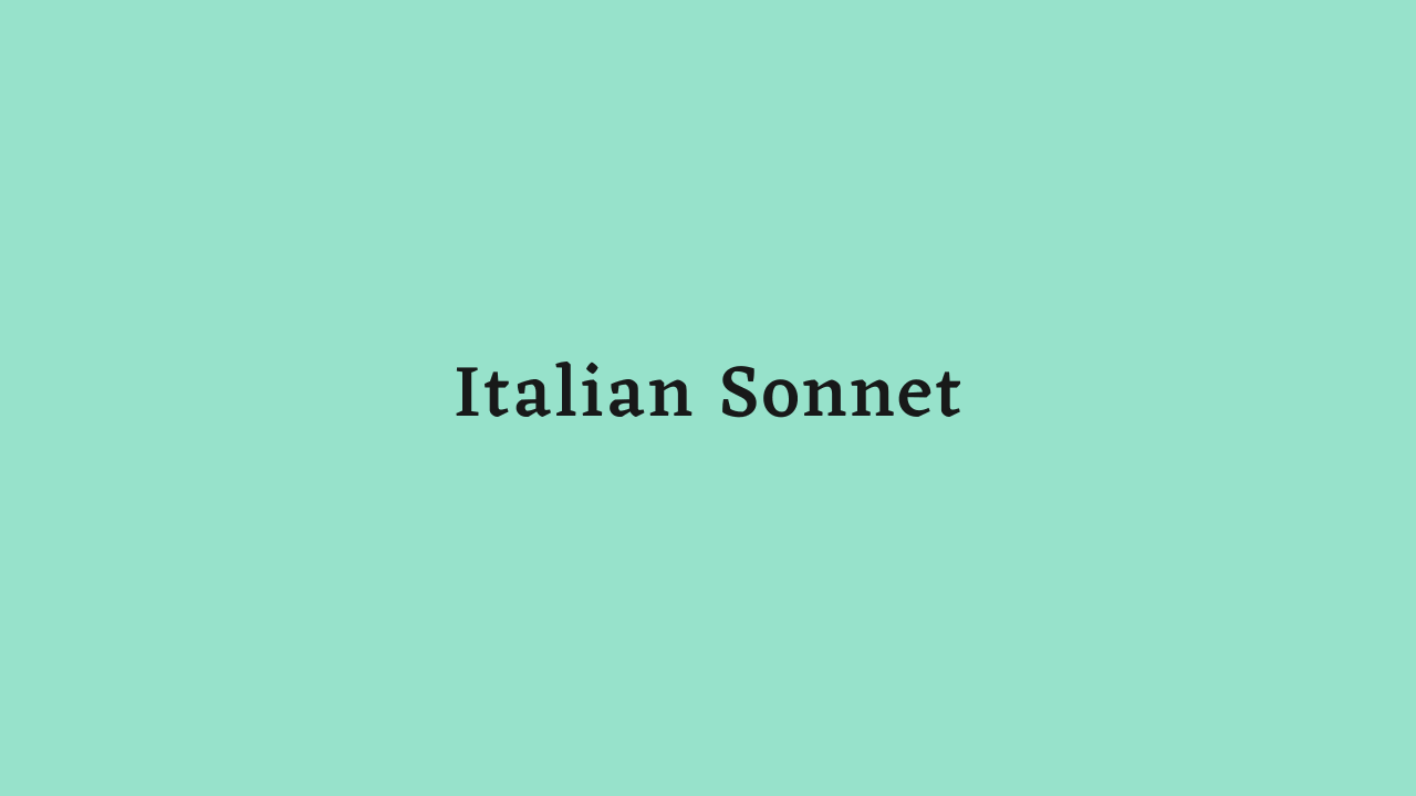 Italian Sonnet