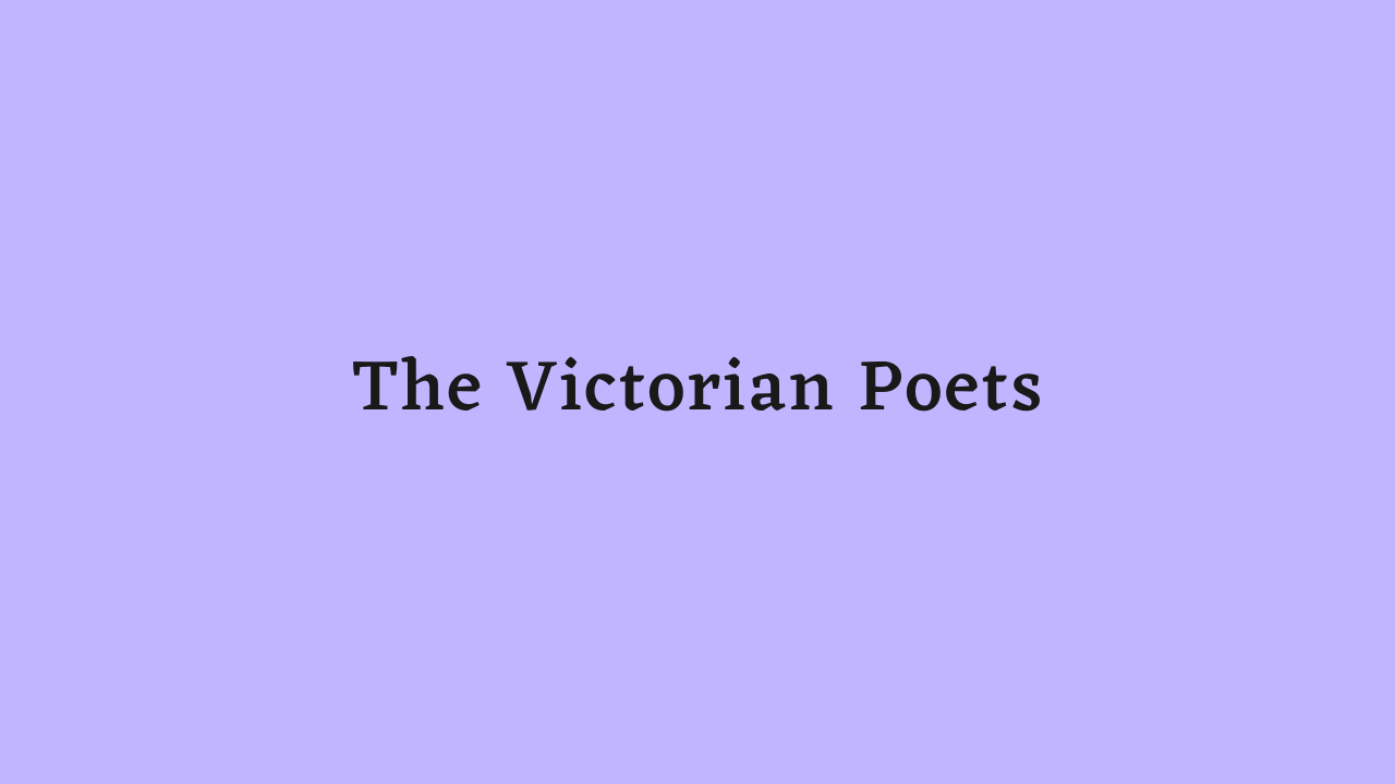 Victorian Poets