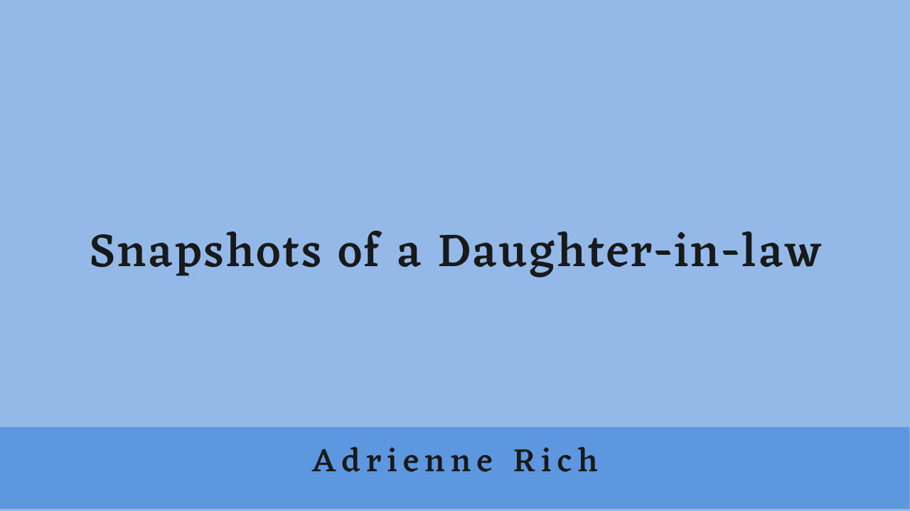 Snapshots of a Daughter in law