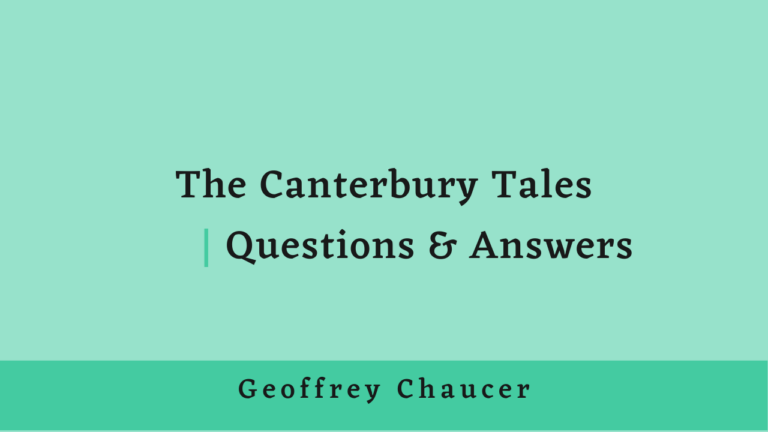 The Canterbury Tales Question and Answers